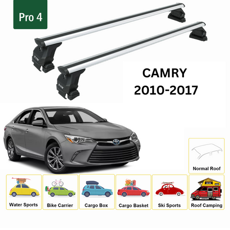 Toyota Camry 2010-2017 Oluksuz Üst Tavan Portbagaj Taşıyıcı Ara Atkısı Toros Serisi Pro 4 Gri