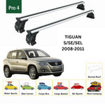 Volkswagen Tiguan 2008-2011 Oluksuz Üst Tavan Portbagaj Taşıyıcı Ara Atkısı Toros Serisi Pro 4 Gri