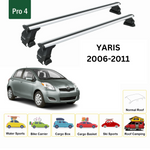 Toyota Yaris Hb 2006-2011 Oluksuz Üst Tavan Portbagaj Taşıyıcı Ara Atkısı Toros Serisi Pro 4 Gri