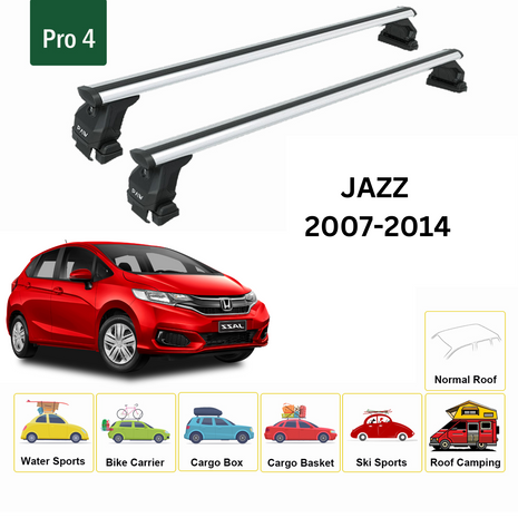 Honda Jazz 2007-2014 Oluksuz Üst Tavan Portbagaj Taşıyıcı Ara Atkısı Toros Serisi Pro 4 Gri