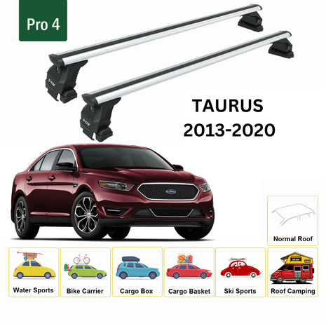 Ford Taurus 2013-2020 Oluksuz Üst Tavan Portbagaj Taşıyıcı Ara Atkısı Toros Serisi Pro 4 Gri