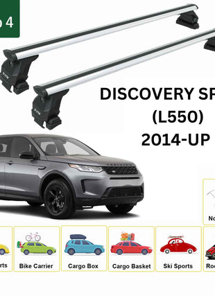 Land Rover Discovery Sport 2015-2025 Oluksuz Üst Tavan Portbagaj Taşıyıcı Ara Atkısı Toros Serisi Pro 4 Gri