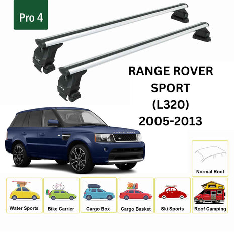 Land Rover Range Rover Sport (L320) 2005-2013 Oluksuz Üst Tavan Portbagaj Taşıyıcı Ara Atkısı Toros Serisi Pro 4 Gri