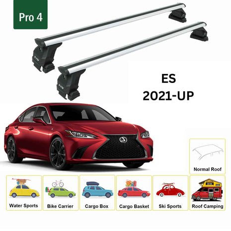 Lexus Es 2021-2025 Oluksuz Üst Tavan Portbagaj Taşıyıcı Ara Atkısı Toros Serisi Pro 4 Gri