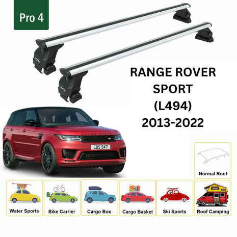 Land Rover Range Rover Sport (L494) 2013-2022 Oluksuz Üst Tavan Portbagaj Taşıyıcı Ara Atkısı Toros Serisi Pro 4 Gri