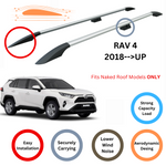 Toyota Rav 4 2013-2019 Araç Üstü Alüminyum Tavan Yan Rayları Plus Serisi - Gri