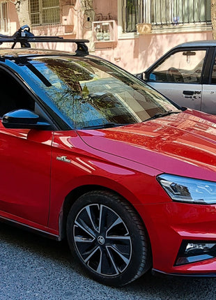 Skoda Fabia 2021-2025 Oluksuz Üst Tavan Portbagaj Taşıyıcı Ara Atkısı Toros Serisi Pro 4 Siyah
