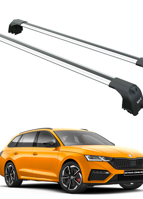 For Skoda Octavia Estate NX 2020-2025 Aluminum Roof Rack System Carrier Cross Bars Silver
