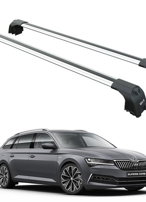 Skoda Superb Estate 2015-2024 Portbagaj Taşıyıcı Ara Atkisi - Ara Çubuk Paw Pro 2 Gri
