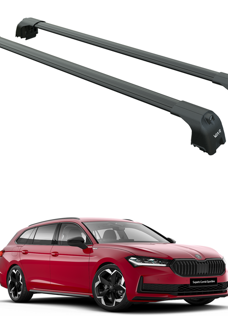 Skoda Superb Estate 2024-2025 Portbagaj Taşıyıcı Ara Atkisi - Ara Çubuk Paw Pro 2 Siyah