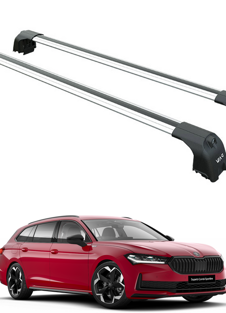 Skoda Superb Estate 2024-2025 Portbagaj Taşıyıcı Ara Atkisi - Ara Çubuk Paw Pro 2 Gri