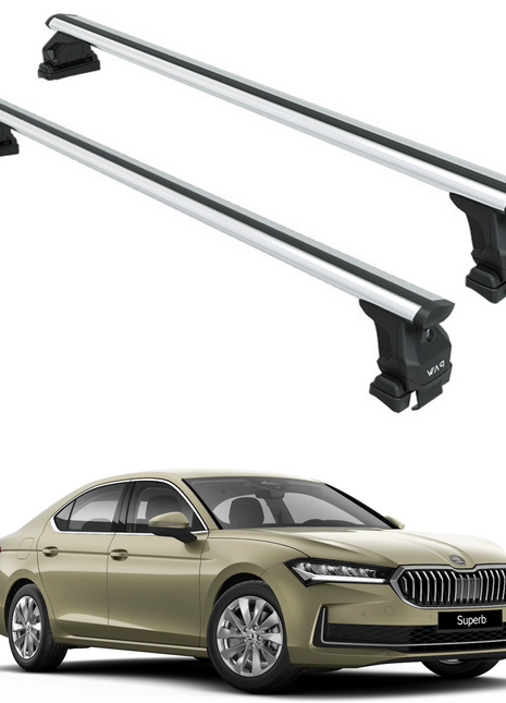 Skoda Superb Sedan B9 Oluksuz Üst Tavan Portbagaj Taşıyıcı Ara Atkısı Toros Serisi Pro 4 Gri