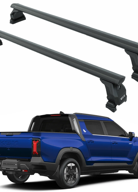 SsangYong Musso EV Kasa Üstü Bed Rack Taşıyıcı Bar – Siyah | Kilitli Sistem | Vida Montajlı