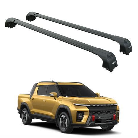 SsangYong Musso EV ile Uyumlu Portbagaj Taşıyıcı – Paw Pro 2 Alüminyum Tavan Çubuğu Siyah
