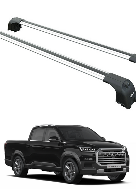 SsangYong Musso Grand ile Uyumlu Portbagaj Taşıyıcı – Paw Pro 2 Alüminyum Tavan Çubuğu Gri