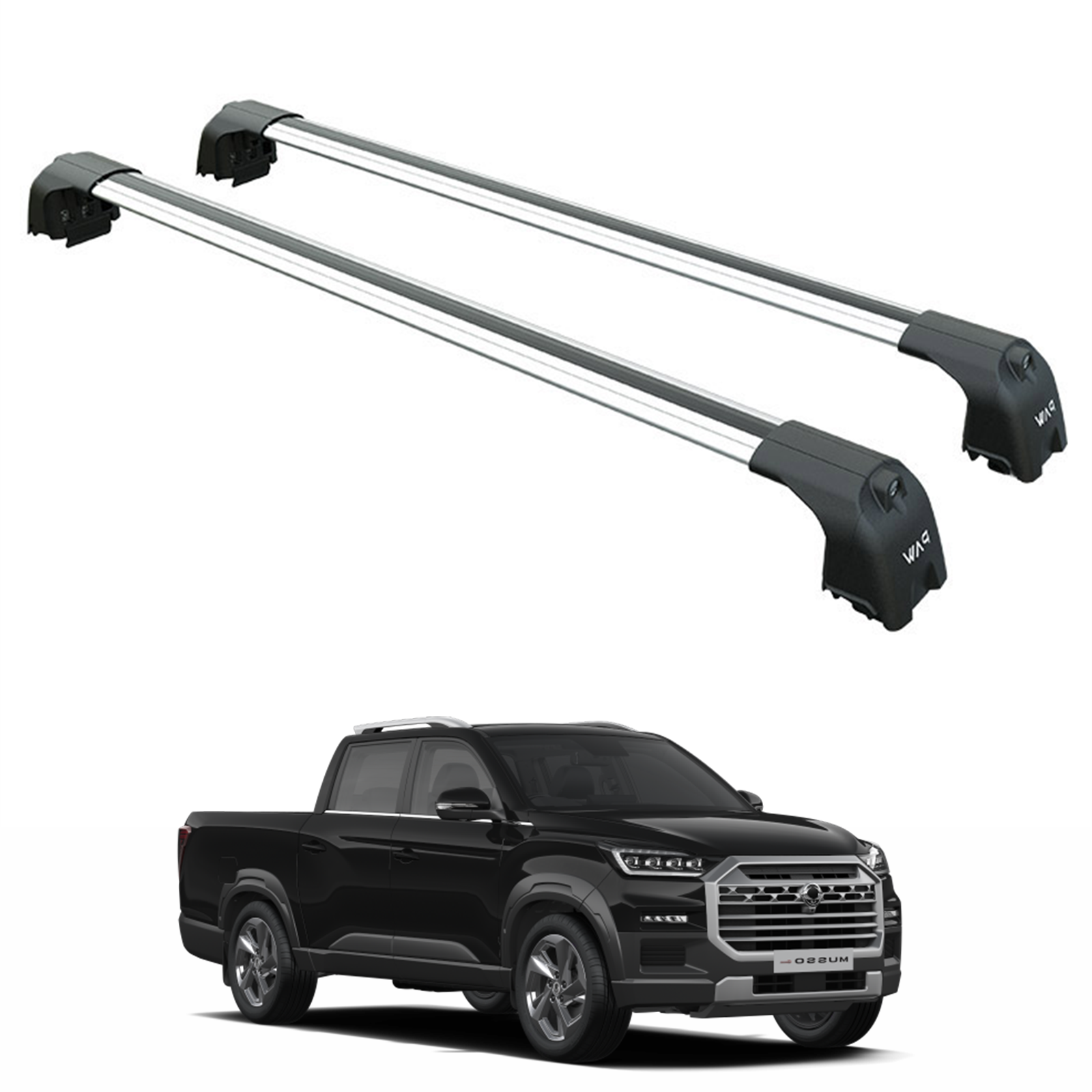 SsangYong Musso Grand ile Uyumlu Portbagaj Taşıyıcı – Paw Pro 2 Alüminyum Tavan Çubuğu Gri