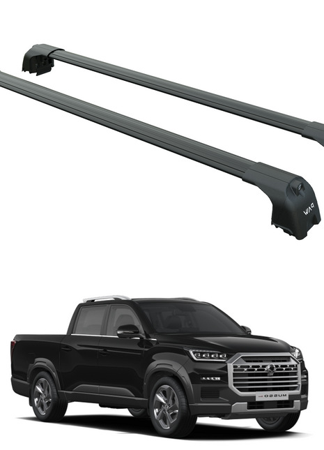 SsangYong Musso Grand ile Uyumlu Portbagaj Taşıyıcı – Paw Pro 2 Alüminyum Tavan Çubuğu Siyah
