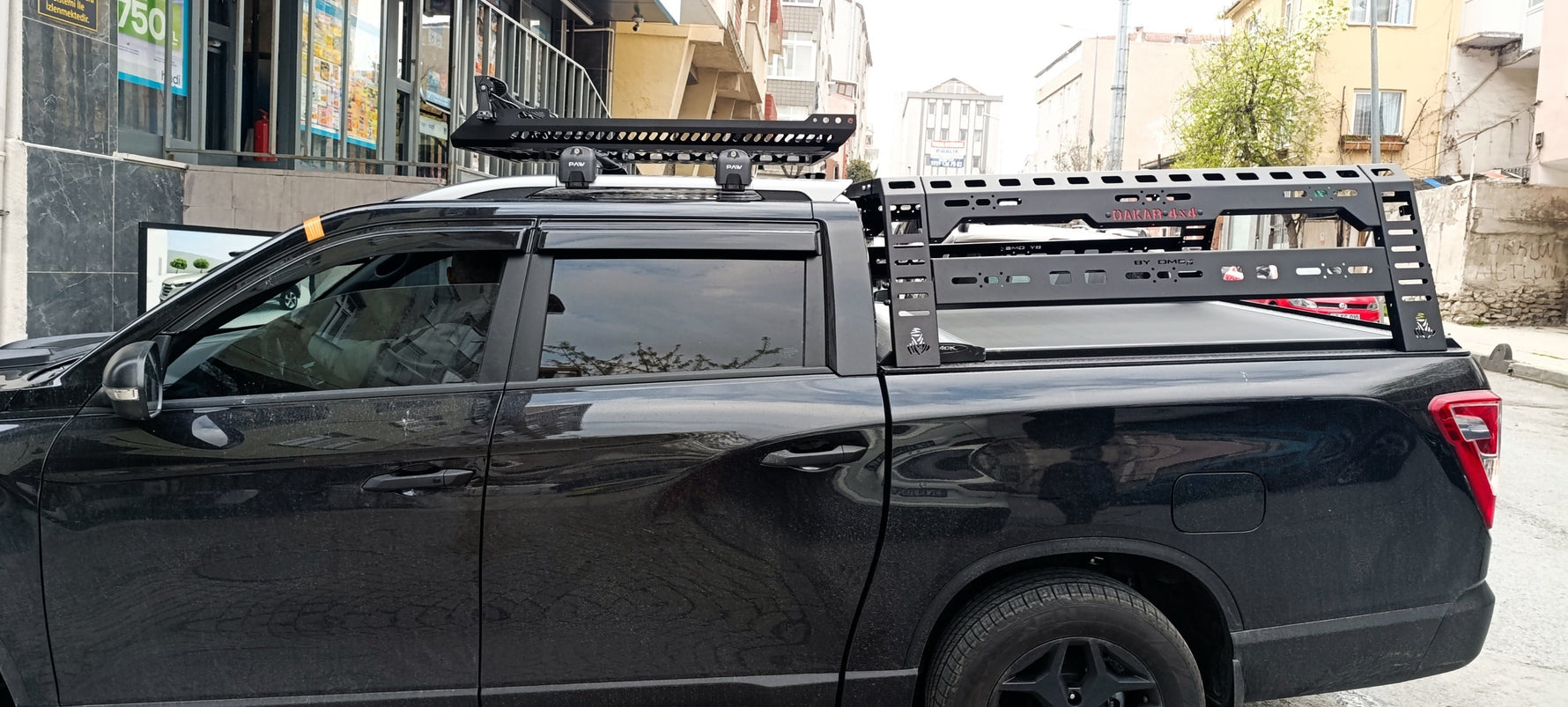 SsangYong Musso Grand ile Uyumlu Portbagaj Taşıyıcı – Paw Pro 2 Alüminyum Tavan Çubuğu Siyah