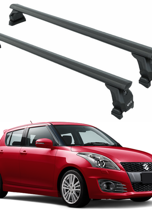Suzuki Swift 2010-2017 Tavan Taşıyıcı Ara Barlar – Vidalı Montaj, Toros Fix Pro, Alu Siyah
