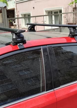 Toyota Auris 2013-2019 Oluksuz Üst Tavan Portbagaj Taşıyıcı Ara Atkısı Toros Serisi Pro 4 Siyah (Glass Roof)