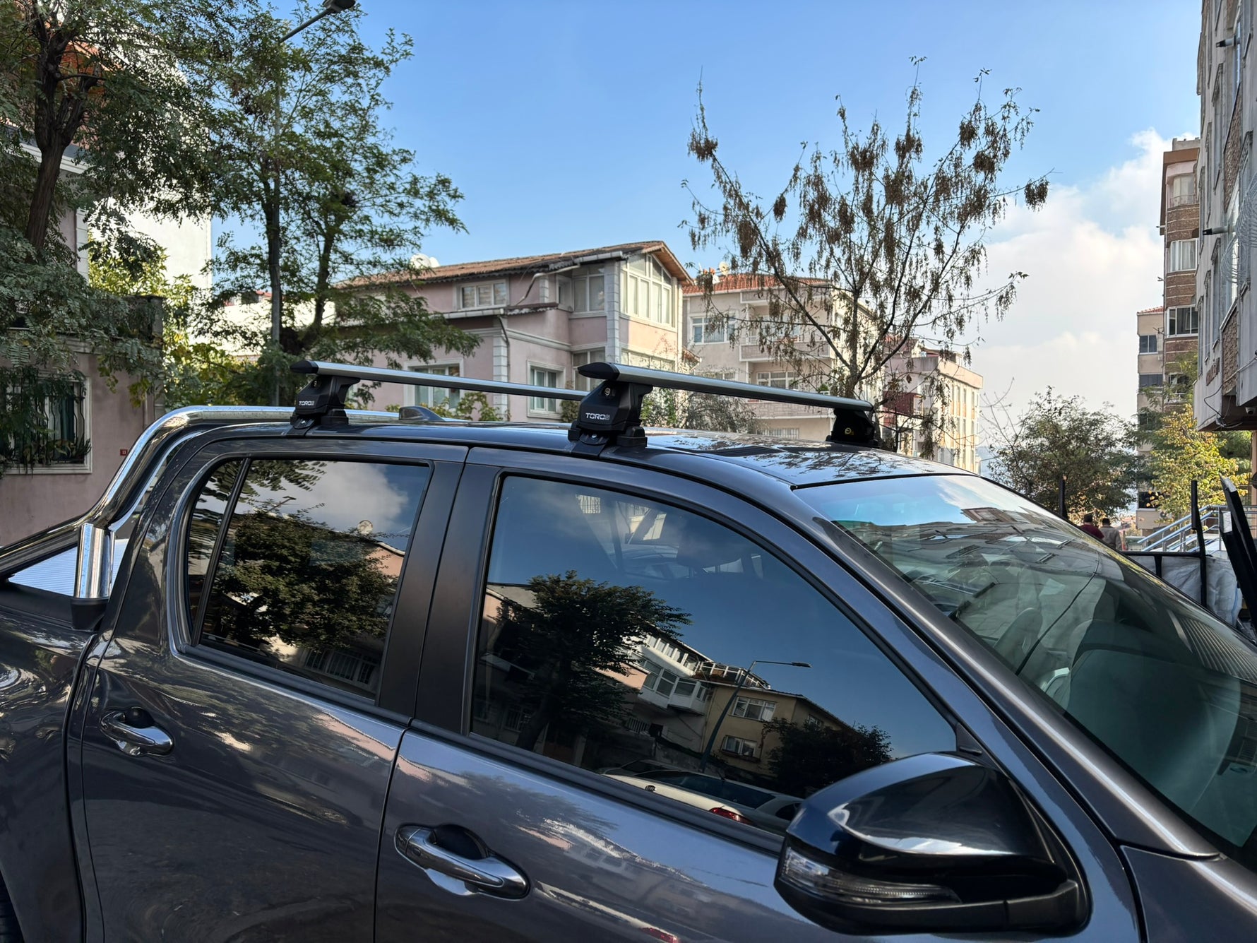 Toyota Hilux Mk9 (2021-2025) Portbagaj Taşıyıcı Ara Atkısı, Toros Serisi Pro 4, Gri