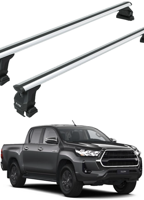 Toyota Hilux (2015-2021) Tavan Portbagaj Taşıyıcı Ara Atkısı Toros Serisi Pro 4, Siyah