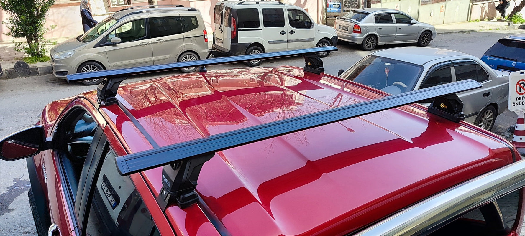 Ford Ranger 2019-2025 Oluksuz Üst Tavan Portbagaj Taşıyıcı Ara Atkısı Toros Serisi Pro 4 Gri