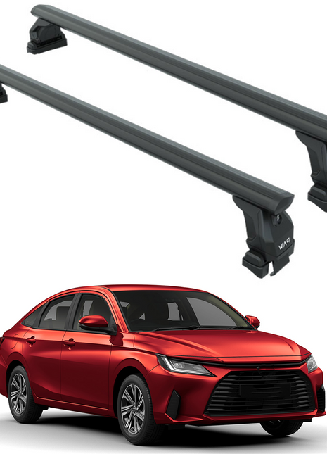 Toyota Yaris Sedan 2020-2025 Oluksuz Üst Tavan Portbagaj Taşıyıcı Ara Atkısı Toros Serisi Pro 4 Siyah