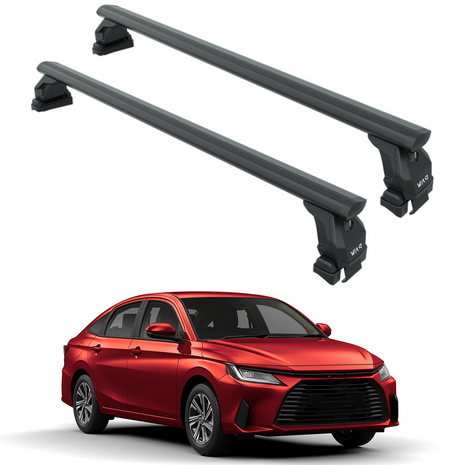 Toyota Yaris Sedan 2020-2025 Oluksuz Üst Tavan Portbagaj Taşıyıcı Ara Atkısı Toros Serisi Pro 4 Siyah