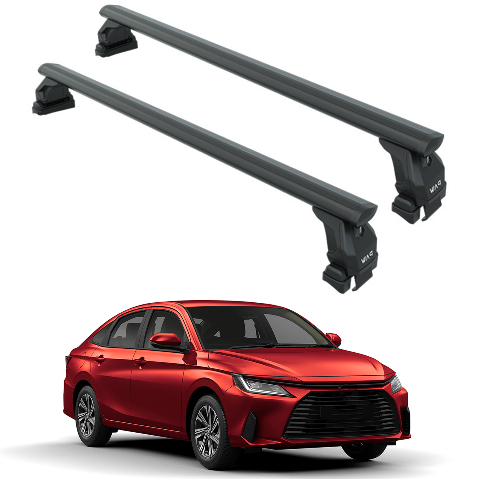 Toyota Yaris Sedan 2020-2025 Oluksuz Üst Tavan Portbagaj Taşıyıcı Ara Atkısı Toros Serisi Pro 4 Siyah