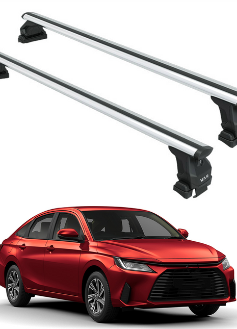 Toyota Yaris Sedan 2020-2025 Oluksuz Üst Tavan Portbagaj Taşıyıcı Ara Atkısı Toros Serisi Pro 4 Gri