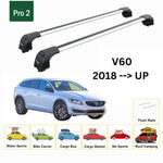 Volvo V60 Cross Country 2018-2025 Portbagaj Taşıyıcı Ara Atkisi - Ara Çubuk Paw Pro 2 Gri