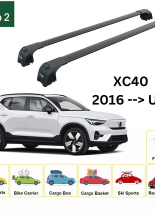 Volvo Xc40 2018-2025 Portbagaj Taşıyıcı Ara Atkisi - Ara Çubuk Paw Pro 2 Siyah