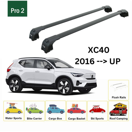 Volvo Xc40 2018-2025 Portbagaj Taşıyıcı Ara Atkisi - Ara Çubuk Paw Pro 2 Siyah
