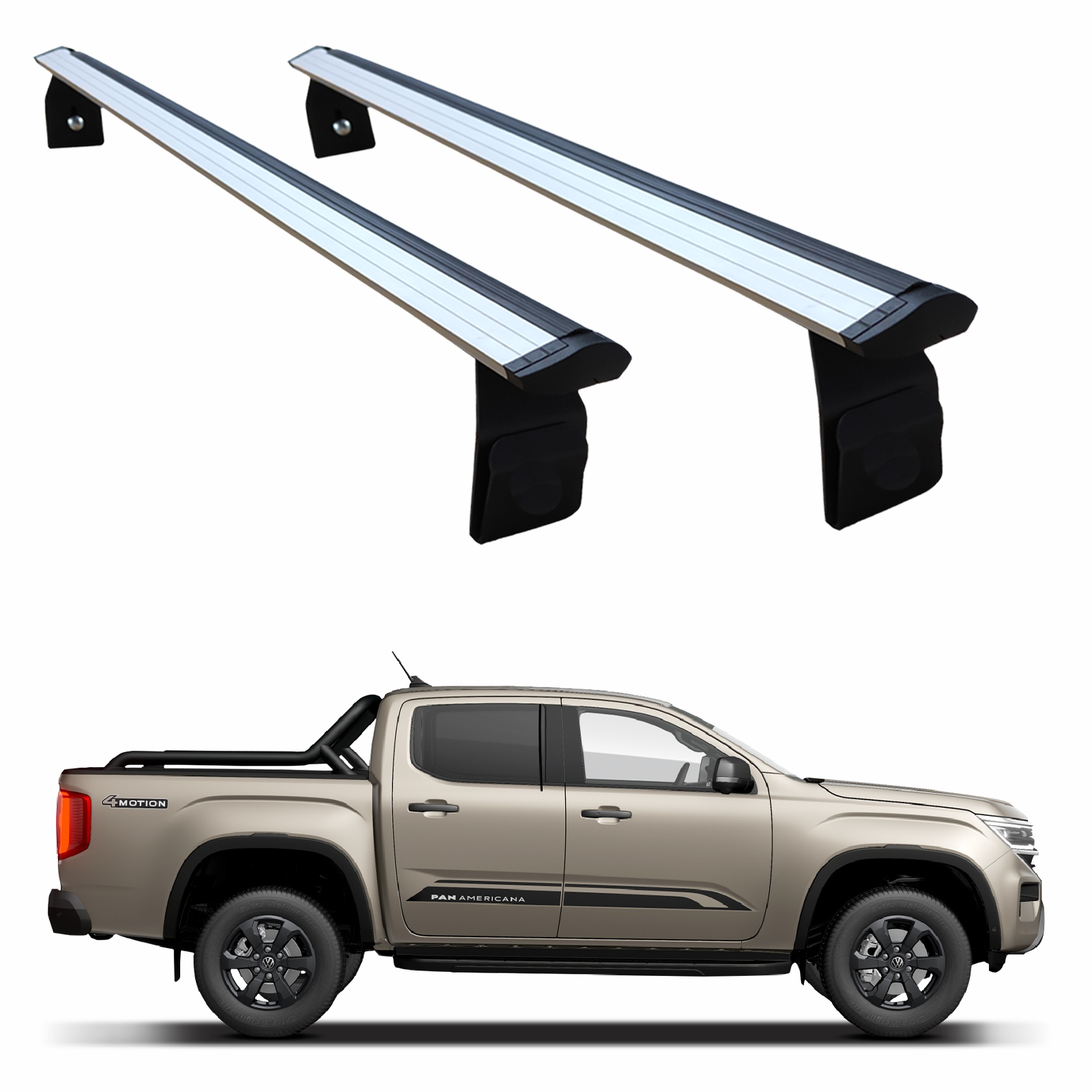 Volkswagen Amarok Style (2020-2025) Kasa Üstü Bed Rack Taşıyıcı Bar – Gri | Rollbar Uyumlu |