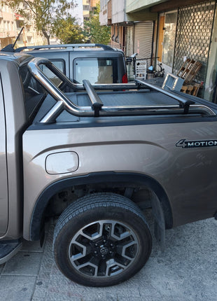 Volkswagen Amarok Style (2020-2025) Kasa Üstü Bed Rack Taşıyıcı Bar – Gri | Rollbar Uyumlu |
