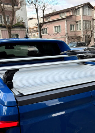 Volkswagen Amarok Aventura (2020-2025) Kasa Üstü Bed Rack Taşıyıcı Bar – Gri | Kilitli Sistem | Vida Montajlı