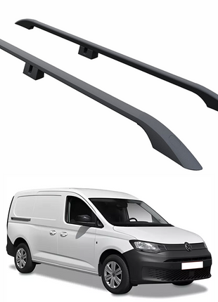 Volkswagen Caddy V Maxi 2020-2025 Araç Üstü Alüminyum Tavan Yan Rayları Plus Serisi - Siyah