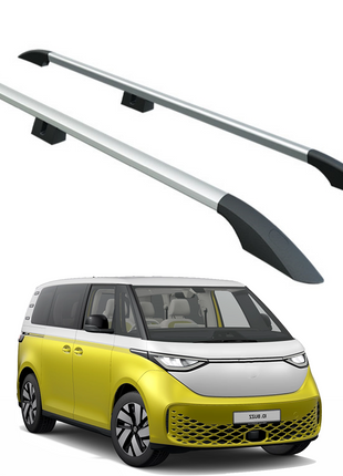 Volkswagen Id. Buzz Kısa Şase L1 Araç Üstü Alüminyum Tavan Yan Rayları Plus Serisi - Gri