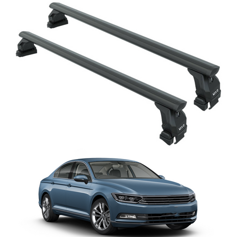 Volkswagen Passat Sedan B8 2015-2025 Oluksuz Üst Tavan Portbagaj Taşıyıcı Ara Atkısı Toros Serisi Pro 4 Siyah
