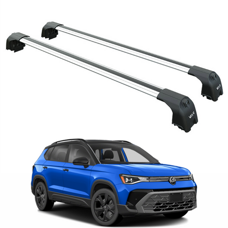 Volkswagen Taos Roof Rack Cross Bar Metal Bracket Raised Rail Gri