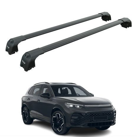 Volkswagen Tiguan 2024-2025 Portbagaj Taşıyıcı Ara Atkisi - Ara Çubuk Paw Pro 2 Siyah