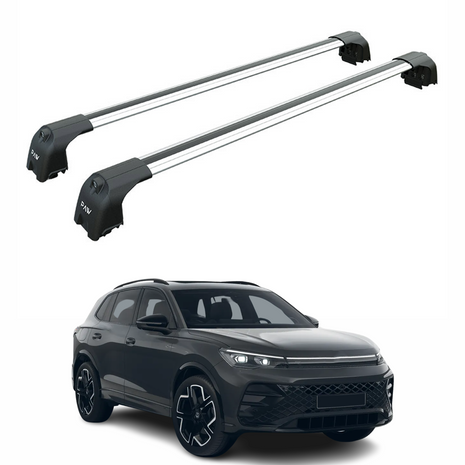 Volkswagen Tiguan 2024-2025 Portbagaj Taşıyıcı Ara Atkisi - Ara Çubuk Paw Pro 2 Gri