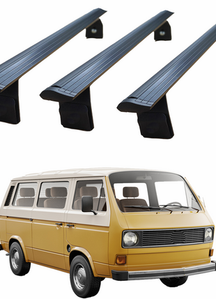 Volkswagen Transporter T3 1980-1990 Yagmur Oluklu Üst Tavan Taşıyıcı Ara Atkısı Paw Siyah 3 Adet