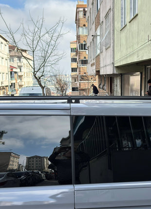 Kia Pv5 Araç Üstü Alüminyum Tavan Yan Rayları Plus Serisi - Siyah