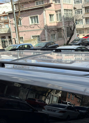 Volkswagen Transporter T7 Kısa Şase 2025-2026 Alüminyum Tavan Rayları, Plus Serisi - Siyah