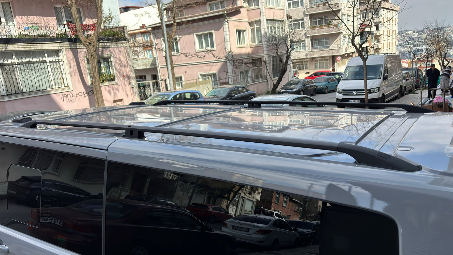 Volkswagen Transporter T7 Uzun Şase Alüminyum Tavan Rayları Plus Serisi - Gri