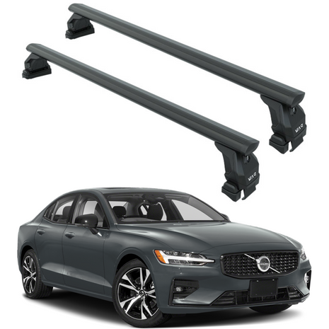 Volvo S60 Sedan 2019-2025 Oluksuz Üst Tavan Portbagaj Taşıyıcı Ara Atkısı Toros Serisi Pro 4 Siyah
