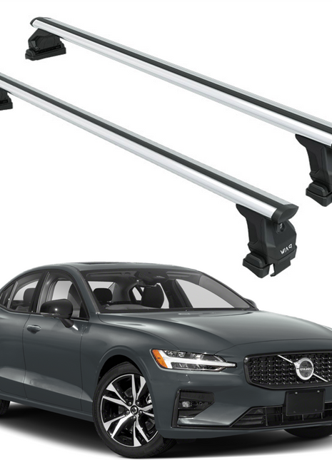 Volvo S60 Sedan 2019-2025 Oluksuz Üst Tavan Portbagaj Taşıyıcı Ara Atkısı Toros Serisi Pro 4 Gri