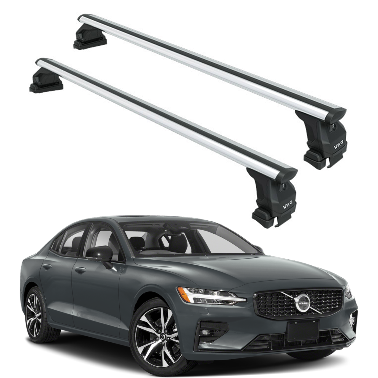 Volvo S60 Sedan 2019-2025 Oluksuz Üst Tavan Portbagaj Taşıyıcı Ara Atkısı Toros Serisi Pro 4 Gri